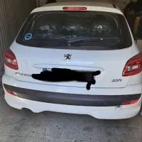 پژو ۲۰۷i tu5 p سفید اتومات سقف فلزی