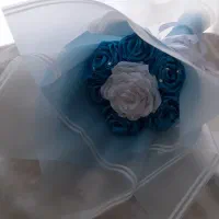 دسته گل روبانی