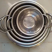 آبکش و لگن استیل گرد|ظروف پخت‌وپز|مشکین‌دشت, |دیوار