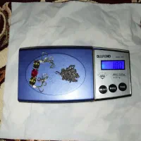 گردنبند نقره با دستبند نقره جواهر و پلاک خطی قدیمی|جواهرات|بیرجند, |دیوار