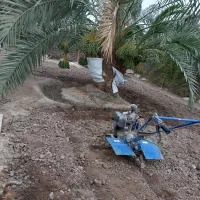 شخم زدن زمین با دستگاه تیلر و امور باغبانی|خدمات باغبانی و درختکاری|آبادان, |دیوار