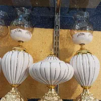 لاله چراغ طلایی سفید سه تیکه با تخفیف ویژه