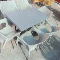 ست میز و صندلی طرح حصیری