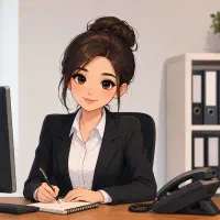 منشی خانم دفتر