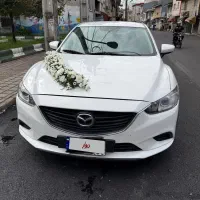 ماشین عروس مزدا6 سفید