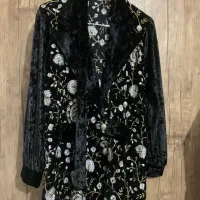 مانتو مخمل سوزن دوزی سایز ۳۶تا۴۴