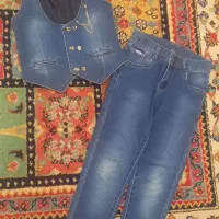 ست ژیله شلوار جین پسرانه
