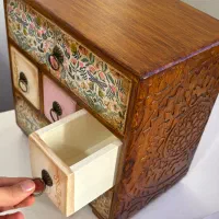 کمد دراور مینی رومیزی پتینه شده