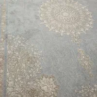 فرش طوسی کرم طرح برجسته