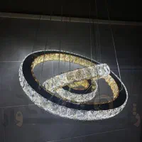 لوستر کریستالی طرح گرد