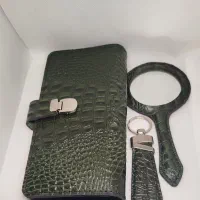 کیف پول دستدوز با چرم طبیعی|کیف، کفش، کمربند|اسلامشهر, شهرک واوان|دیوار