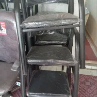 صندلی تک نفره مشکی نو سلفون کشی 10عدد
