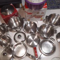 تعدادی قابلمه استیل و ظروف ارکوپال خارجی