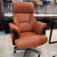 صندلی مدیریت تمام چرم رنگ  عسلی|صندلی و نیمکت|قم, کلهری|دیوار