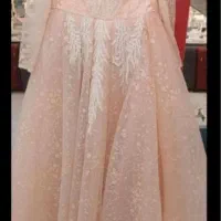 پیراهن لباس نامزدی مجلسی عقد فری۳۶  ۳۸ ۴۰ ۴۲