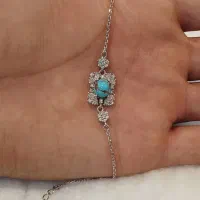 دستبند نقره فیروزه زنانه ، بسیار زیبا