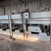 دستگاه پرس گرم به همراه غلطک چسب زن و جک پالت