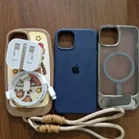 شارژر و کابل شارژ ایفون اصلی قاب ایفون ۱۳ ۳عدد