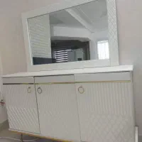 میز کنسول ۳درب با آینه به اضافه میز تی وی