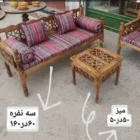 تولید انواع تخت های چوبی سنتی در سایزهای متنوع|مبلمان خانگی و میز عسلی|جهرم, |دیوار