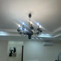 لوستر ۹ شعله سنگی همراه لامپ