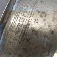 قابلمه مسی قدیمی قلمکاری شده|کلکسیون اشیاء عتیقه|رشت, گلسار|دیوار