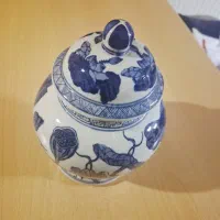 جار چینی آبیوسفید دربدار|صنایع دستی و سایر لوازم تزئینی|تهران, قزل قلعه|دیوار