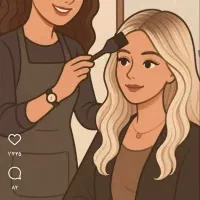 آگهی برای میکاپ و شنیون