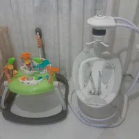تخت گهواره‌ای تاب برقی روروک موزیکال|اسباب و اثاث بچه|مشهد, شهید آوینی|دیوار