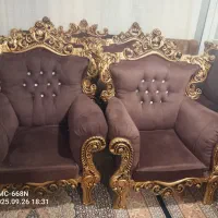مبل 9 نفره نیمه سلطنتی همراه سه عدد جلو مبلی|مبلمان خانگی و میز عسلی|اردبیل, |دیوار