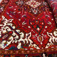 فرش دستبافت نقشه هریس الوار حاشیه زرد