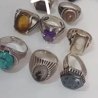 انگشتر نقره کار دست و سنگها طبیعی خاص و زیبا|جواهرات|رشت, یخسازی|دیوار