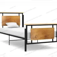 تخت یک نفره چوب و فلز|تخت و سرویس خواب|گرگان, |دیوار