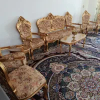 مبل سلطنتی 9نفره سالم وزیبا ویک تابلو|مبلمان خانگی و میز عسلی|تویسرکان, |دیوار
