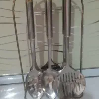 ست کفگیروملاقه استیل نو