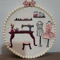 تابلو گل‌دوزی دست بافت