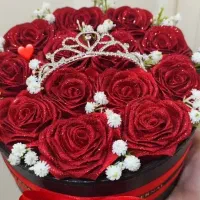 سفارش انواع دسته گل های روبانی و باکس گل