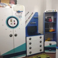 تخت کودک نوجوان به همراه پرده و قالیچه