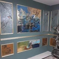 نقاشی ساختمان طراحی روی دیوار پارسه
