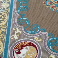 فرش ابریشم ۴متری عرض طول پهن