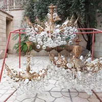 لوستر برنجی کریستال|لوستر و چراغ آویز|قزوین, |دیوار