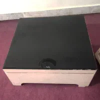 میزعسلی بدنه چوب صفحه شیشه مشکی