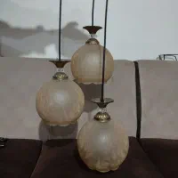 لوستر سه شاخه آویز کاملا نو نصب نشده