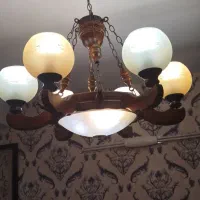 لوستر چوبی 6 شاخه دو عدد|لوستر و چراغ آویز|محمدشهر, شهرک پیام (مهرالبرز)|دیوار