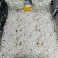 لحاف و روتختی دو نفره گلدار شکوفه تترون