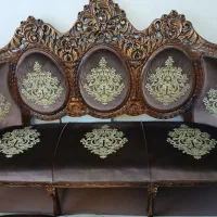 مبلمان هشت نفره سلطنتی چوبی،