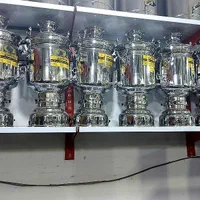 سماور گازی برنجی نقره ای سنتی|سماور، چای‌ساز، قهوه‌ساز|ساری, |دیوار