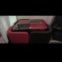 میز صندلی چرم چهار نفره