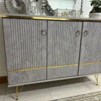 کنسول به همراه ویترین چوبی ومیزوسط