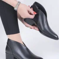 کفش نیم بوت سایز ۳۸ چرم گاوی